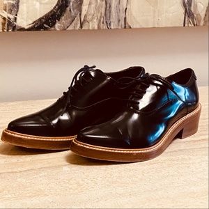 ACNE STUDIOS Women's 'Carla' Black Brogue Shoes